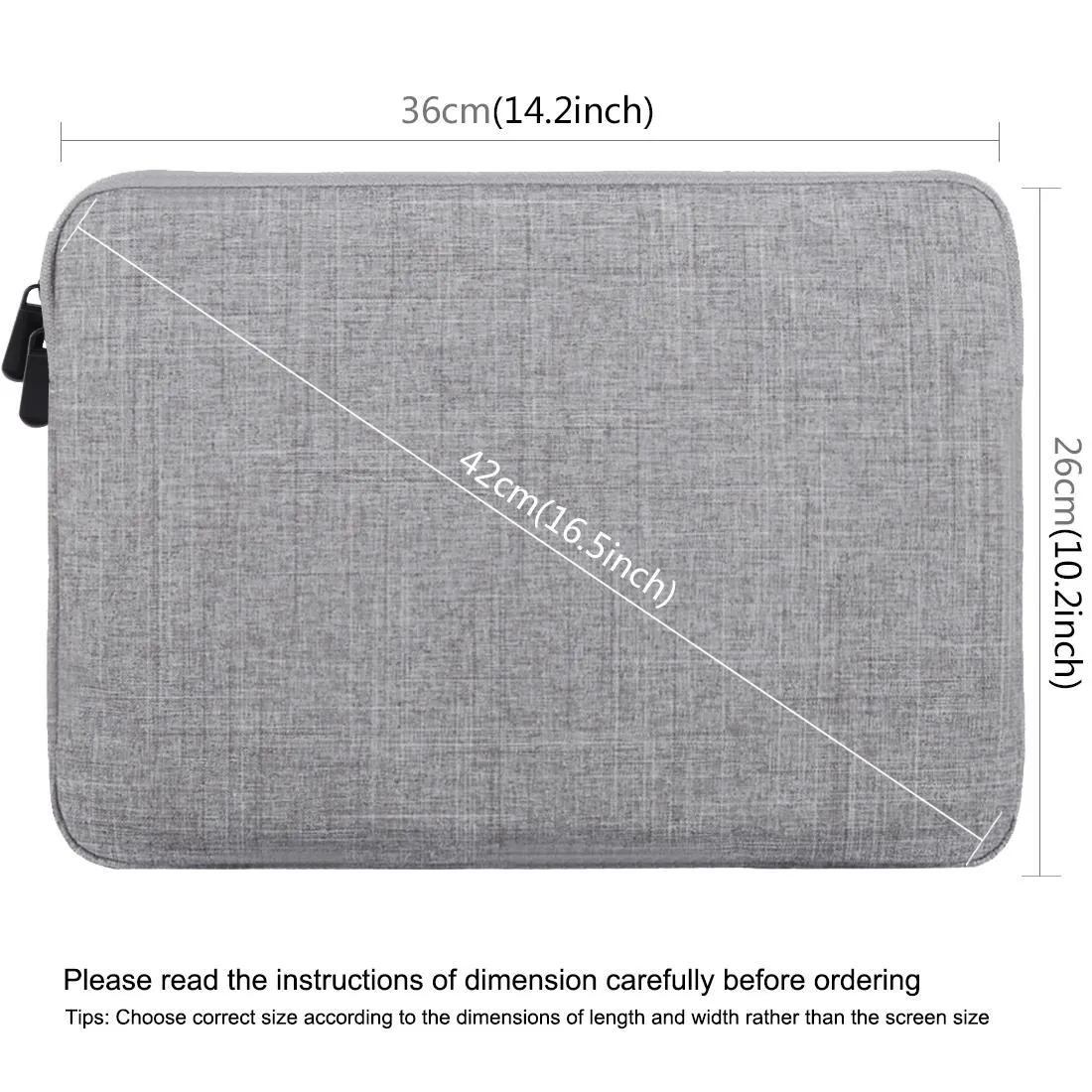 15 Inch Laptop Sleeve Case with Zipper for Macbook Samsung Sony Dell Alienware Chuwi Asus Hp