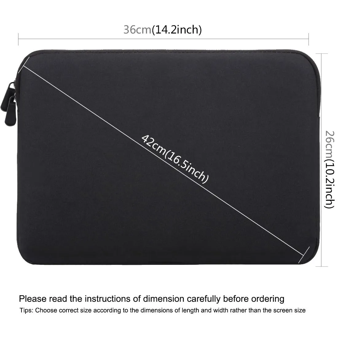 15 Inch Laptop Sleeve Case with Zipper for Macbook Samsung Sony Dell Alienware Chuwi Asus Hp
