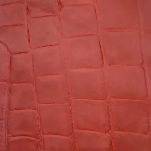 2oz (1.1mm) Red Broad Scale Reptile Embossed Cow Leather (per square foot)