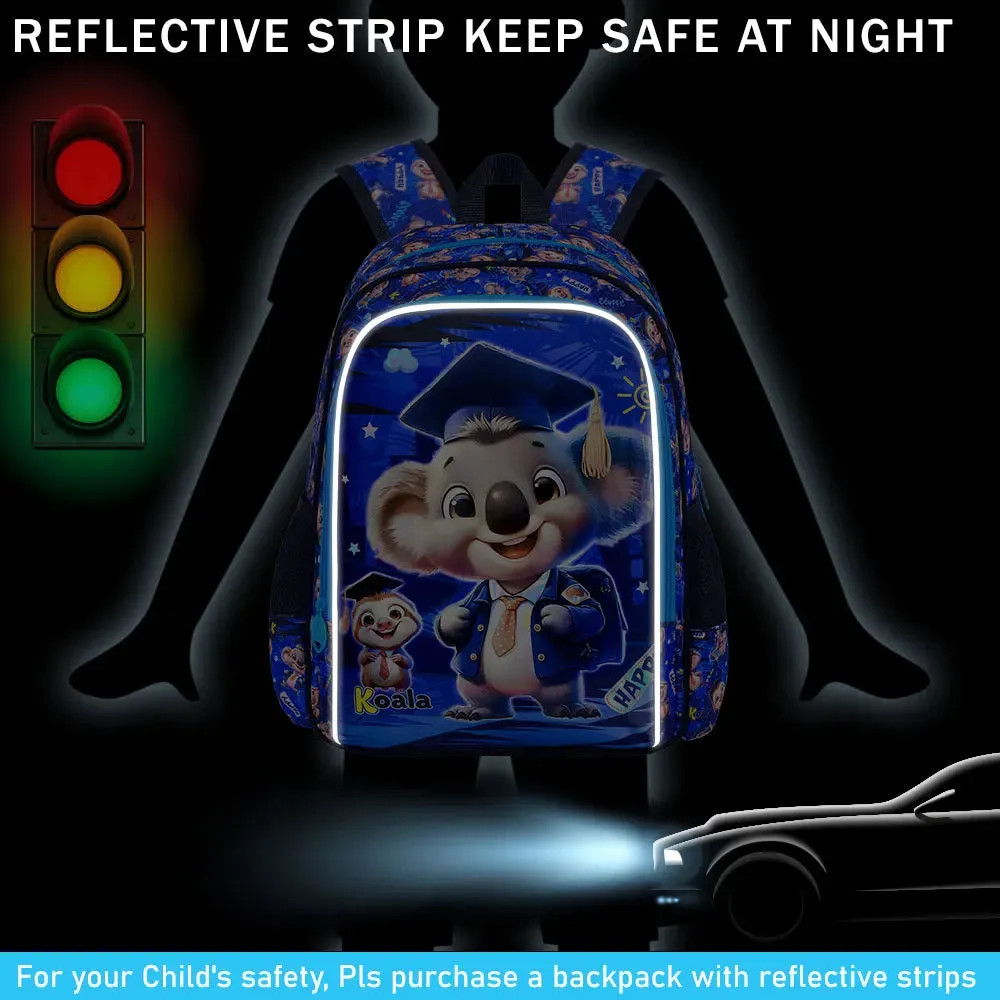 3 Piece Koala Backpack Set For Boys 16 Inch Bookbag Lunch Box Preschool To Elementary