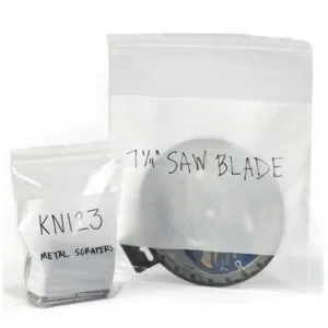6 mil White Block Reclosable Bags - 9" x 12"