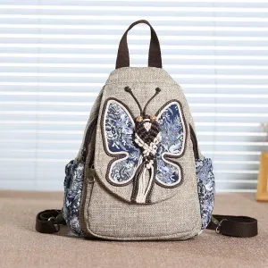 A touch of colorful backpack small backpack national style new style backpack literary style backpack women''s Bag Travel Backpack