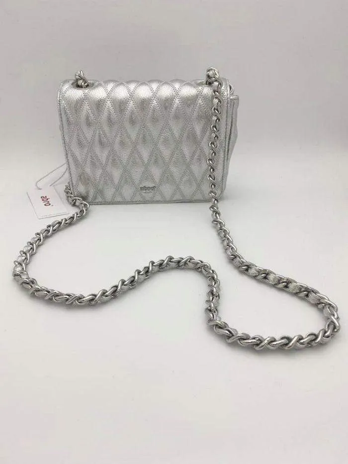Abro Romby Silver Quilted Cross Body Bag 028840-14 S