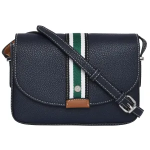 Accessorize London Women's Faux Leather Navy Cambridge Sling Bag