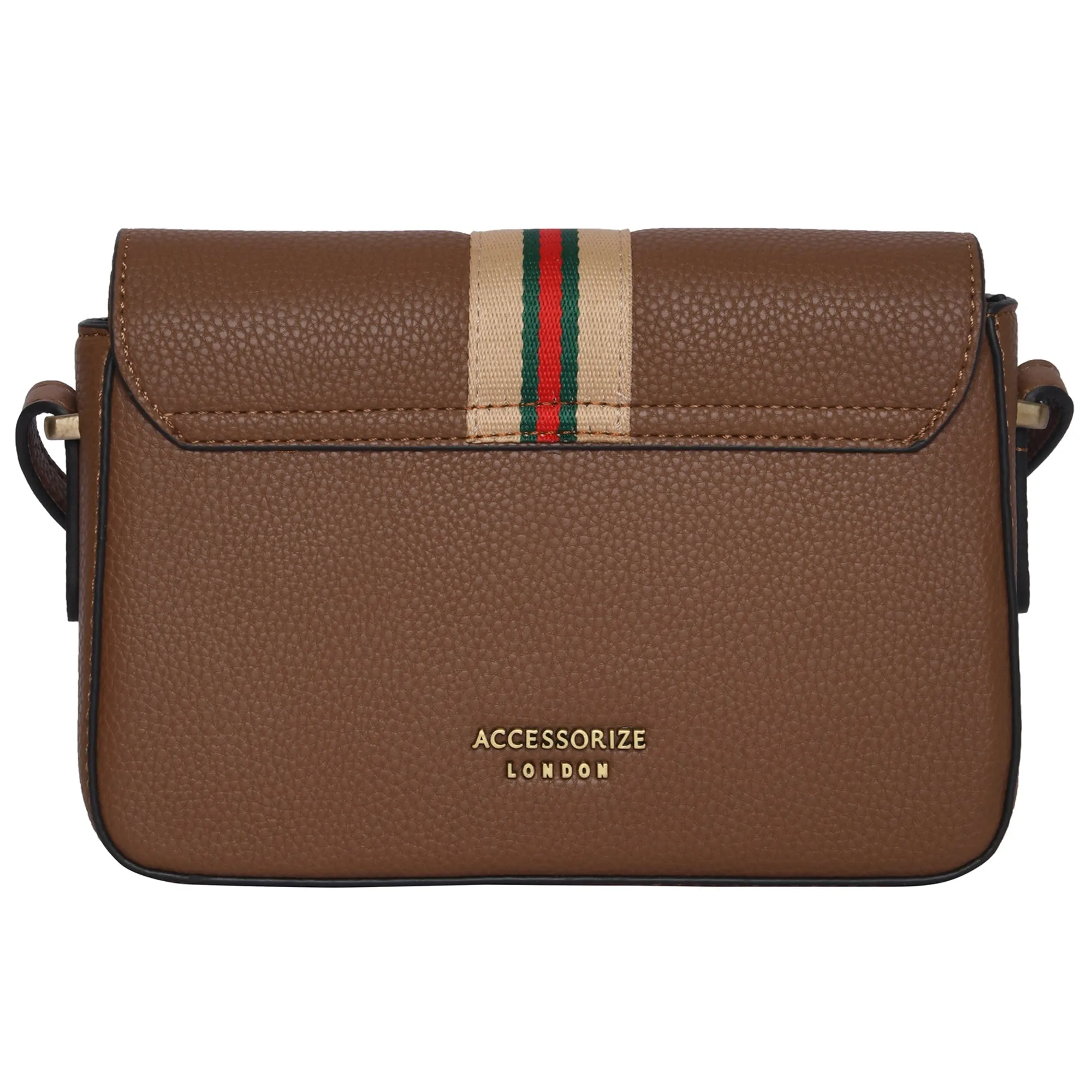 Accessorize London Women's Faux Leather Tan Cambridge Sling Bag