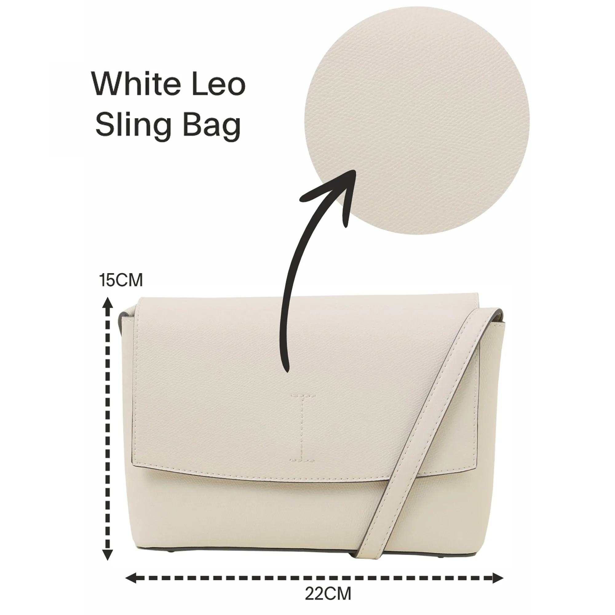 Accessorize London Women's White Leo Sling Bag