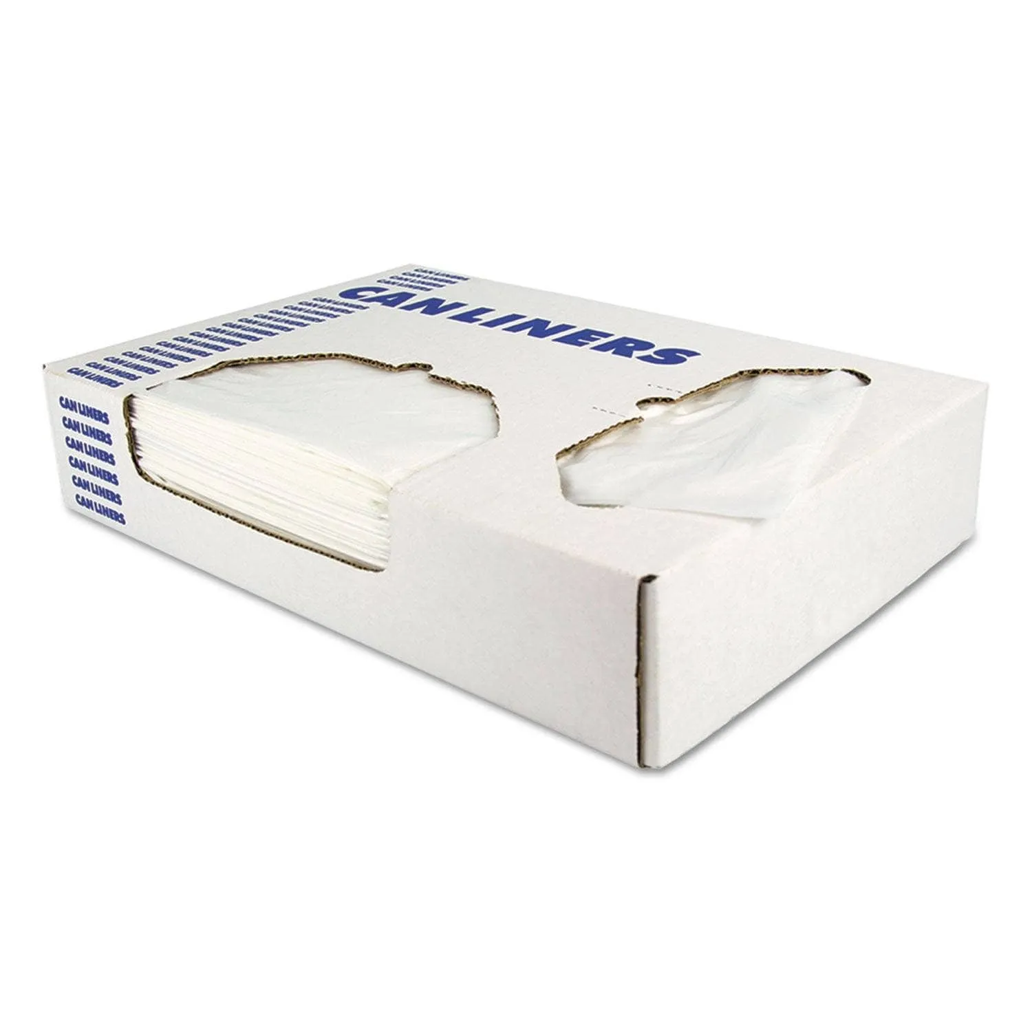 AccuFit Linear Low Density Can Liners With Accufit Sizing, 23 Gal, 0.9 Mil, 28" X 45", Clear, 200/Carton - HERH5645TCR01