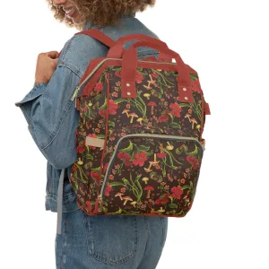 Autumn Mushrooms Multi-Function Baby Changing Backpack Bag - S(Mush)y