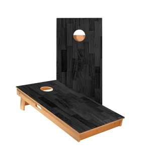 Black Small Panel Wood Star Cornhole Boards