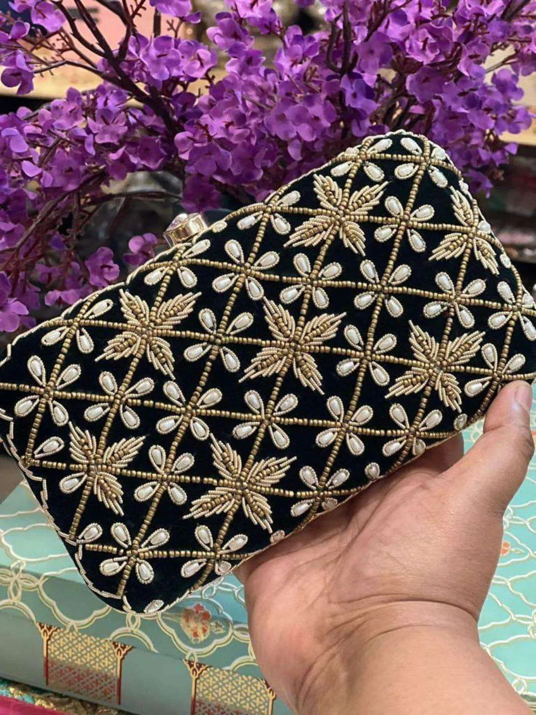 Bridal Velvet Clutch