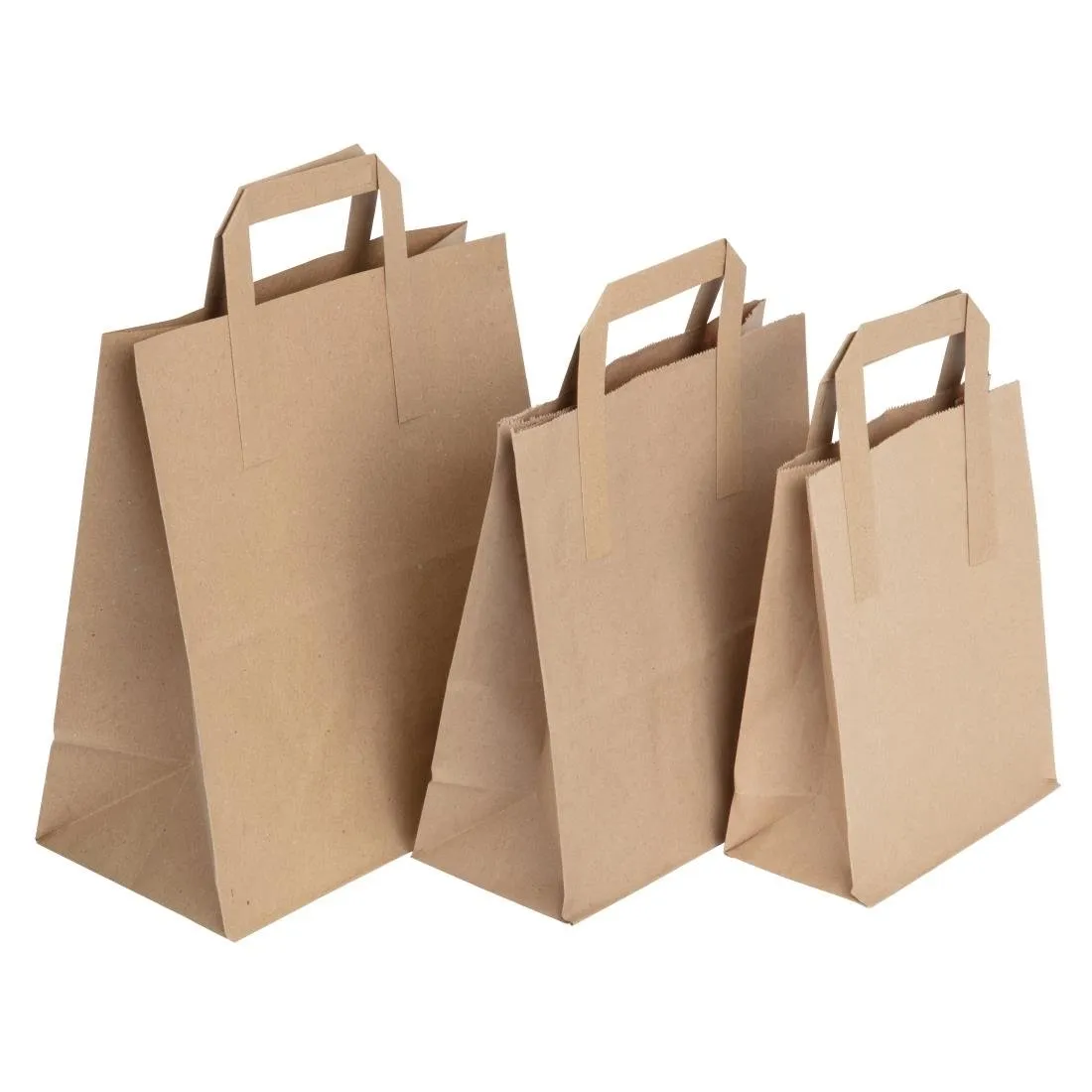 CF592 Fiesta Green Recycled Brown Paper Carrier Bags (Pack of 250)