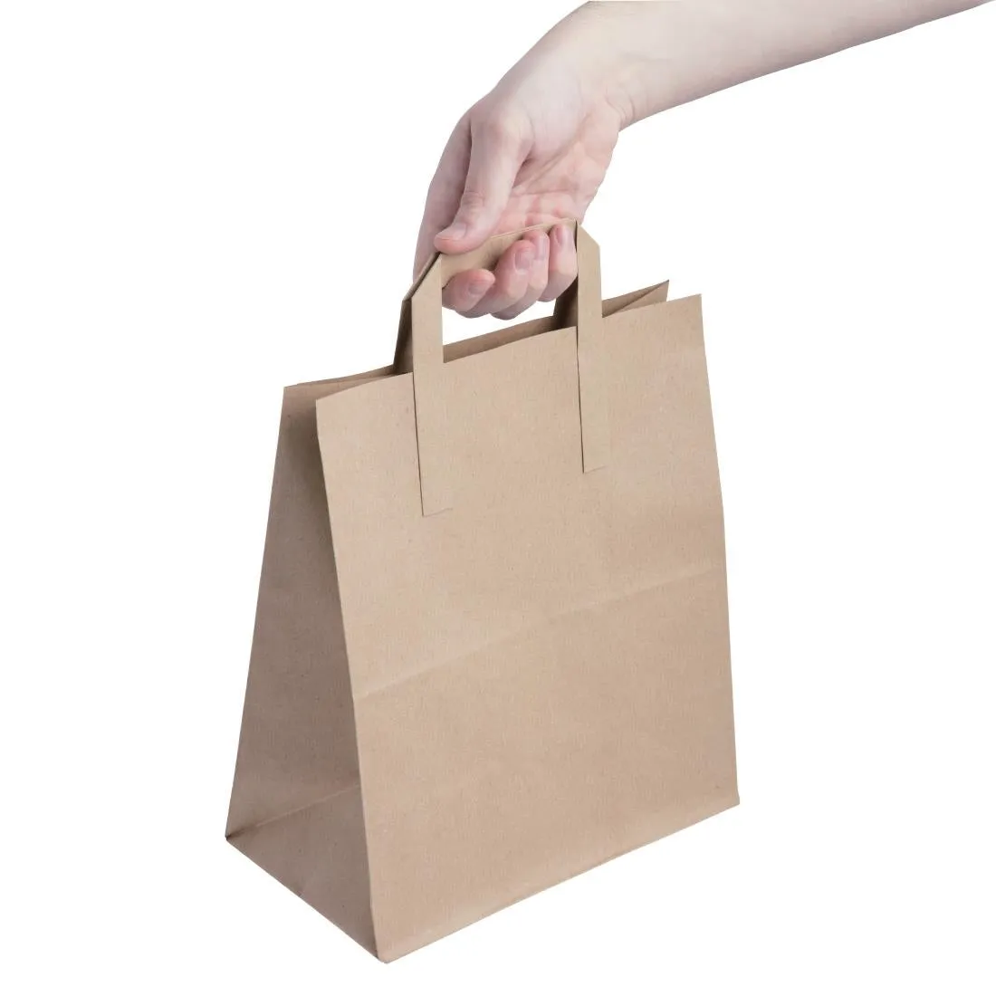 CF592 Fiesta Green Recycled Brown Paper Carrier Bags (Pack of 250)
