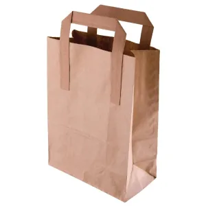 CF592 Fiesta Green Recycled Brown Paper Carrier Bags (Pack of 250)