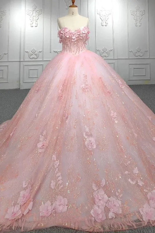 Charming Sweetheart Ball Gown Off-the-shoulder Beading Evening Party Dresses