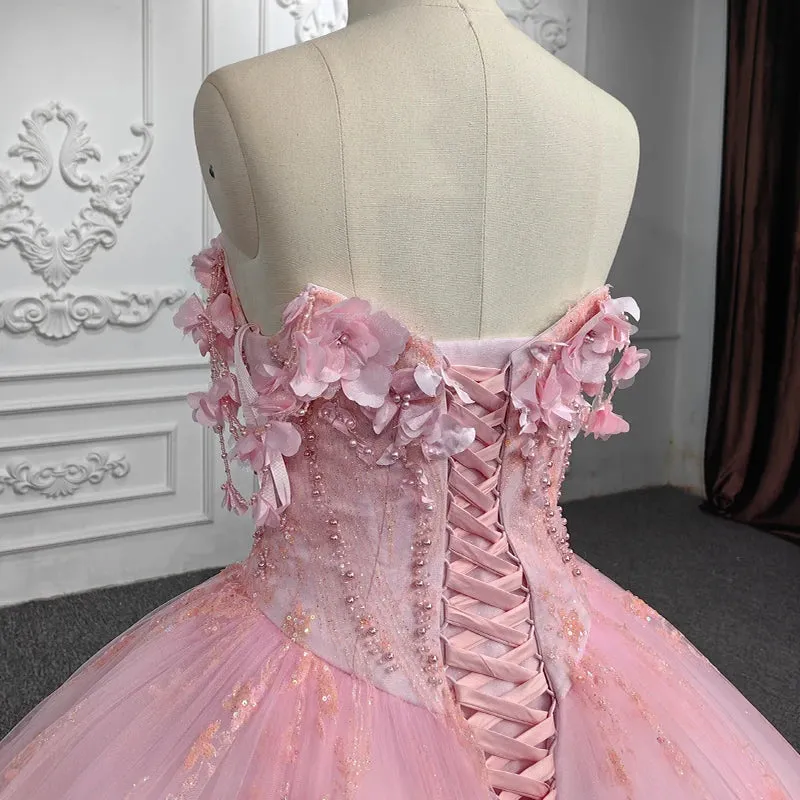 Charming Sweetheart Ball Gown Off-the-shoulder Beading Evening Party Dresses
