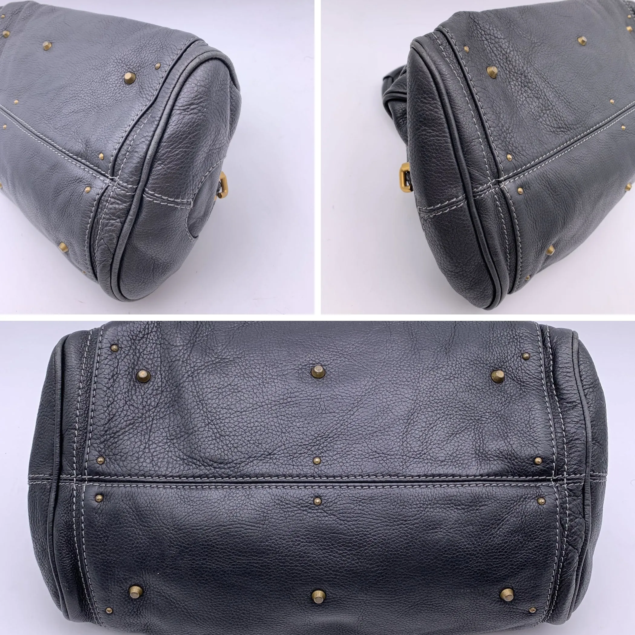 Chloe Black Leather Paddington Tote Medium Satchel Bag