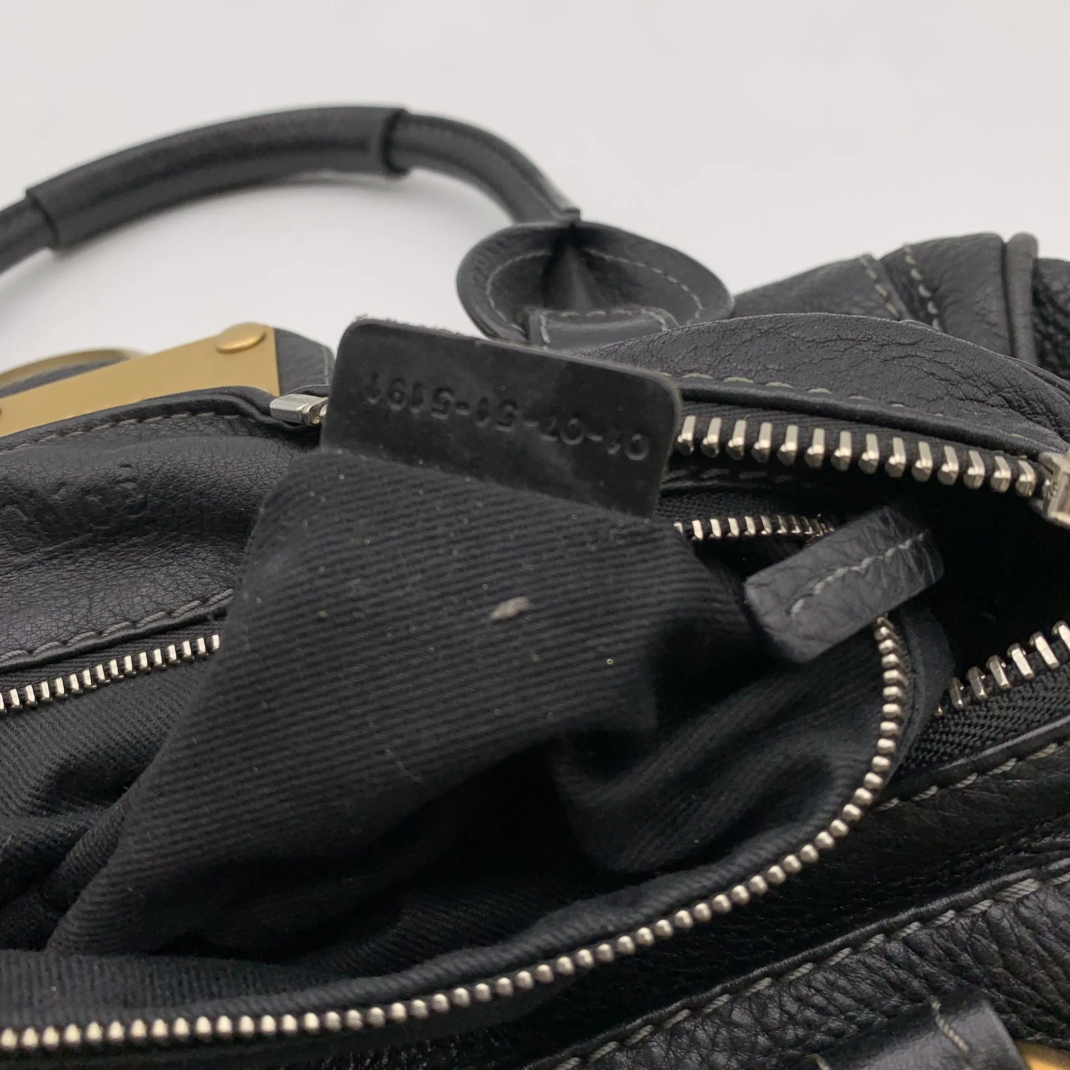 Chloe Black Leather Paddington Tote Medium Satchel Bag