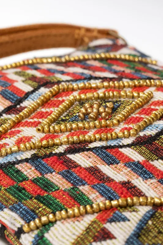 Diamond Eye Aztec Print Wristlet Clutch
