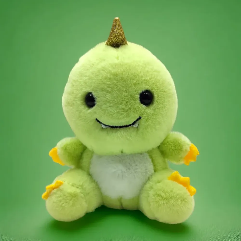 Dino Style Plush Keychain