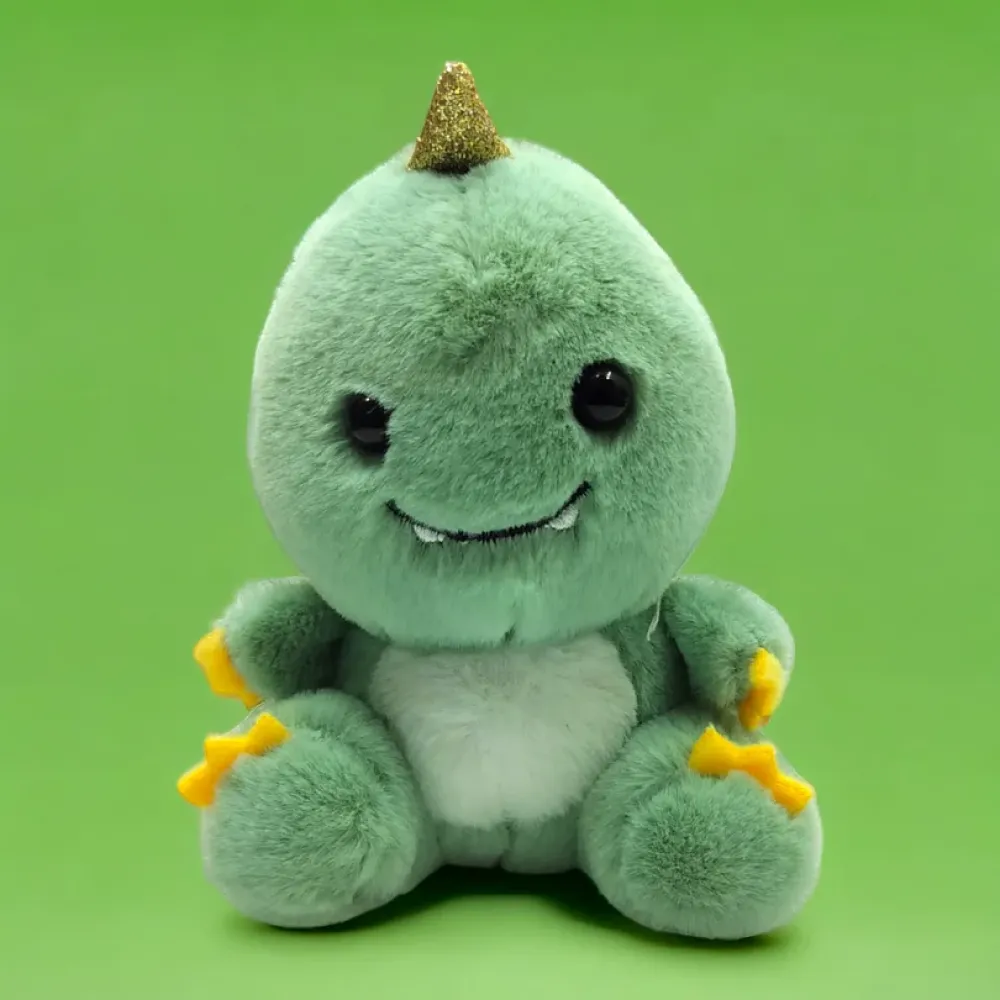 Dino Style Plush Keychain