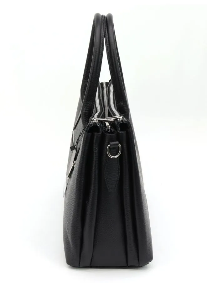 Gai Mattiolo Genuine Leather Top Handle Shoulder Bag with Multiple Compartments