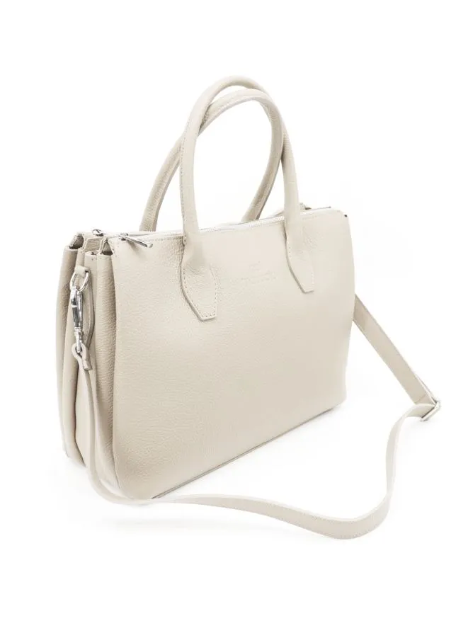 Gai Mattiolo Genuine Leather Top Handle Shoulder Bag with Multiple Compartments