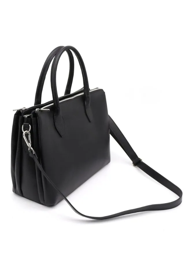 Gai Mattiolo Genuine Leather Top Handle Shoulder Bag with Multiple Compartments