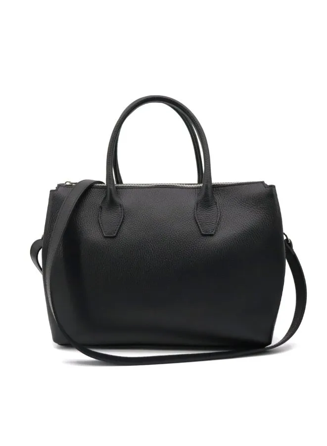 Gai Mattiolo Genuine Leather Top Handle Shoulder Bag with Multiple Compartments
