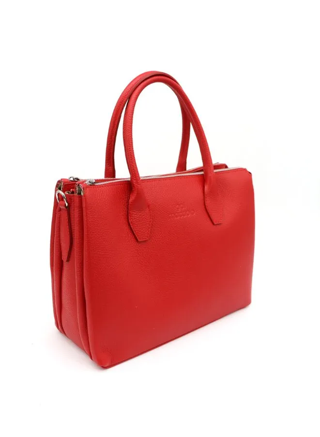 Gai Mattiolo Genuine Leather Top Handle Shoulder Bag with Multiple Compartments