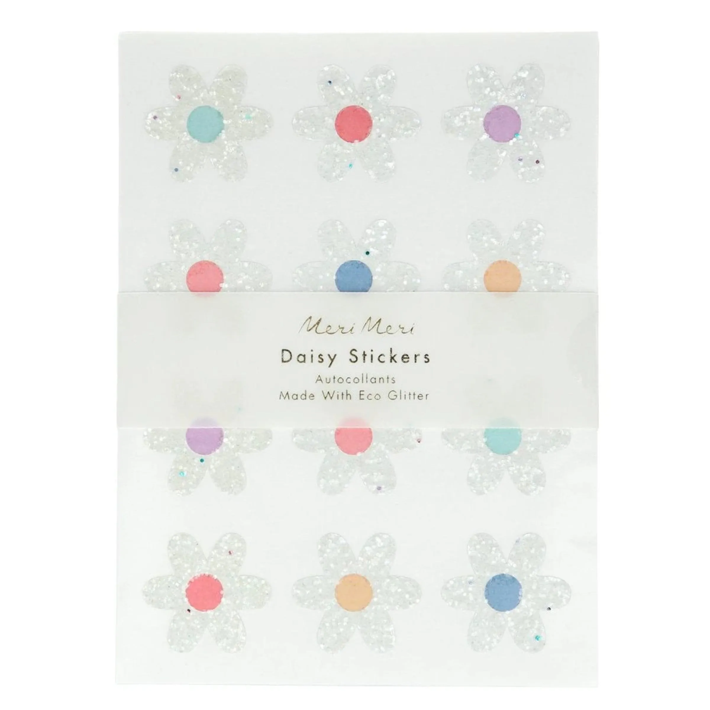 Glitter Daisy Stickers