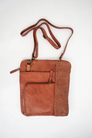 Handbag 097, Cognac, Leather