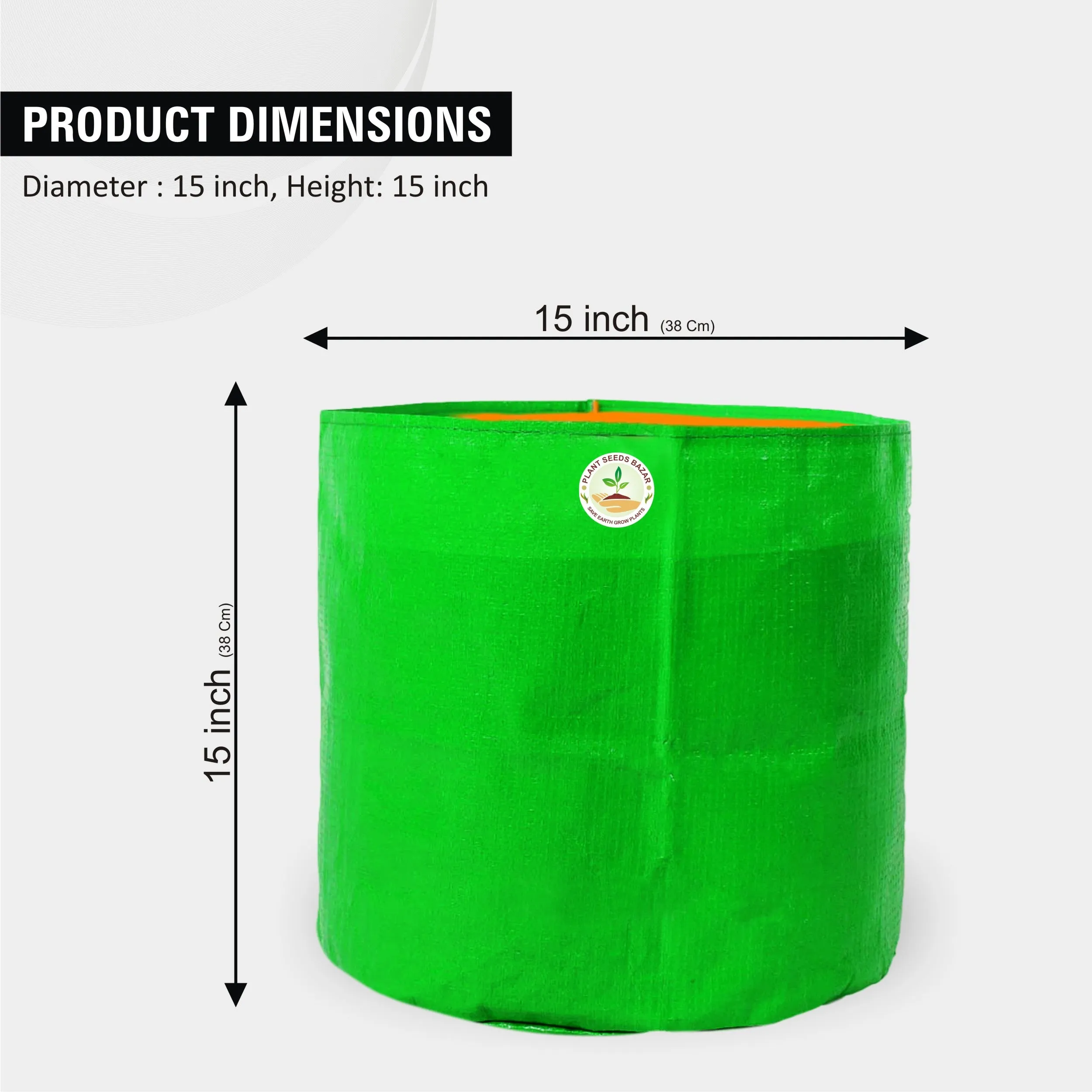 HDPE Grow Bag 15x15 Inch