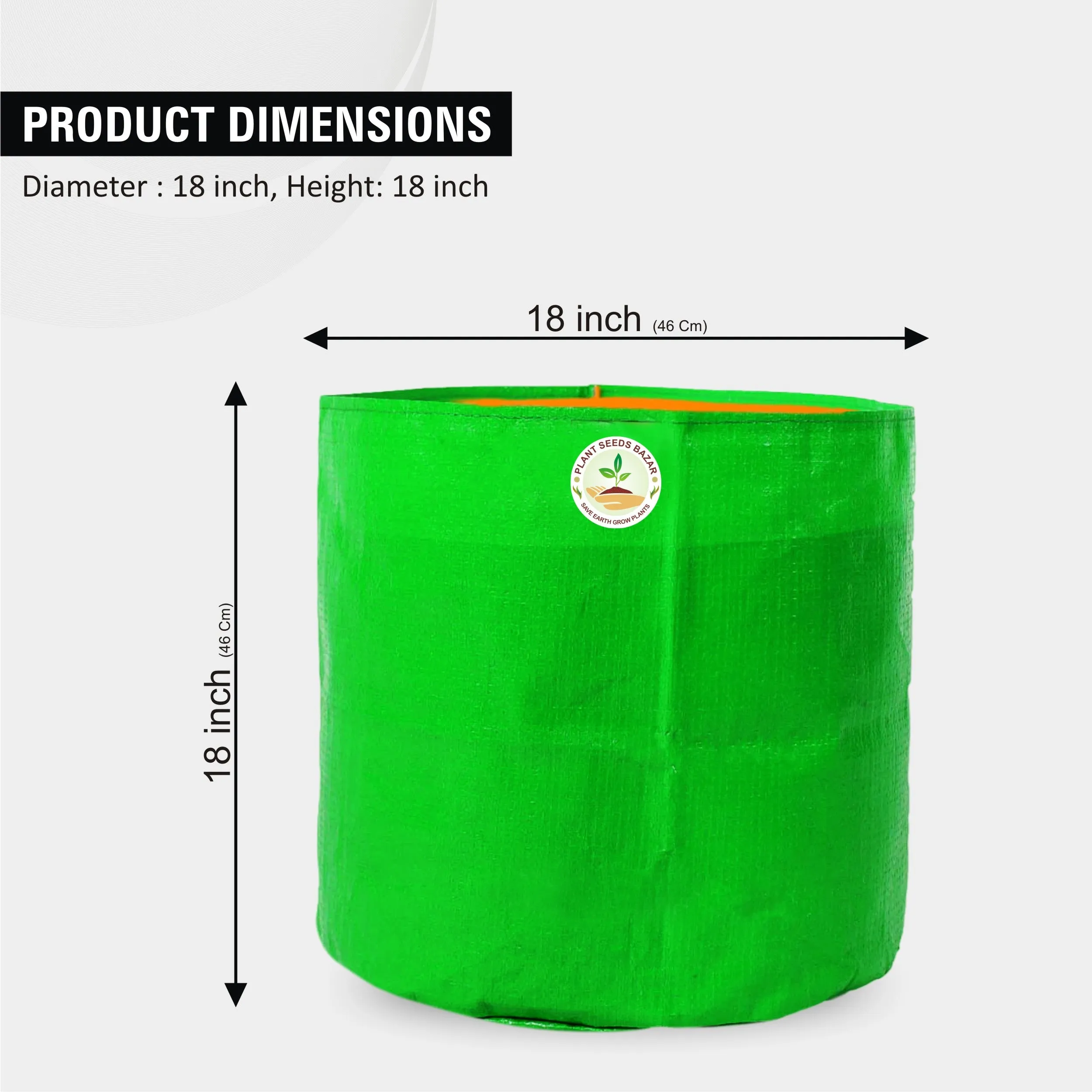 HDPE Grow Bag 18X18 inch