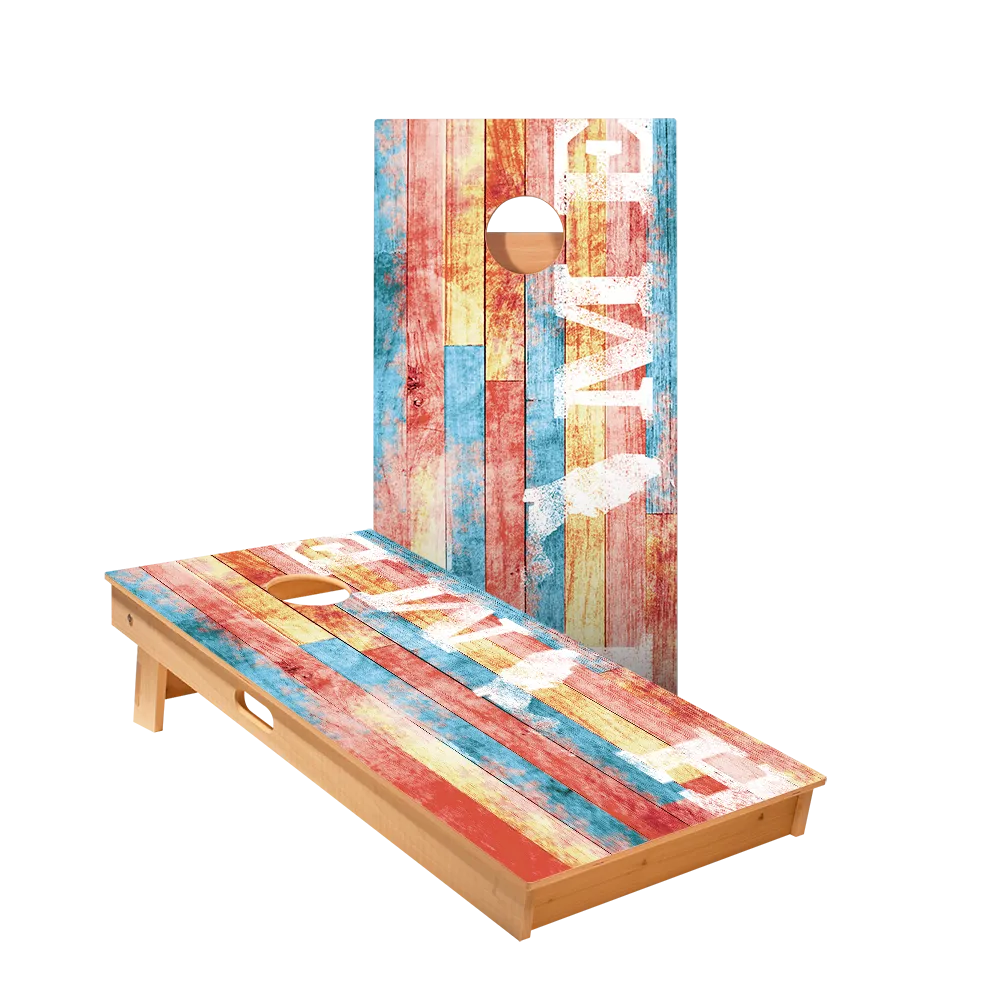 Home State Painted Wood Florida Star Cornhole Boards