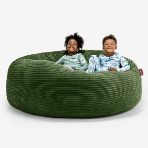 Huge Family Sized Kids Bean Bag 3-14 yr - Cord Forest Green