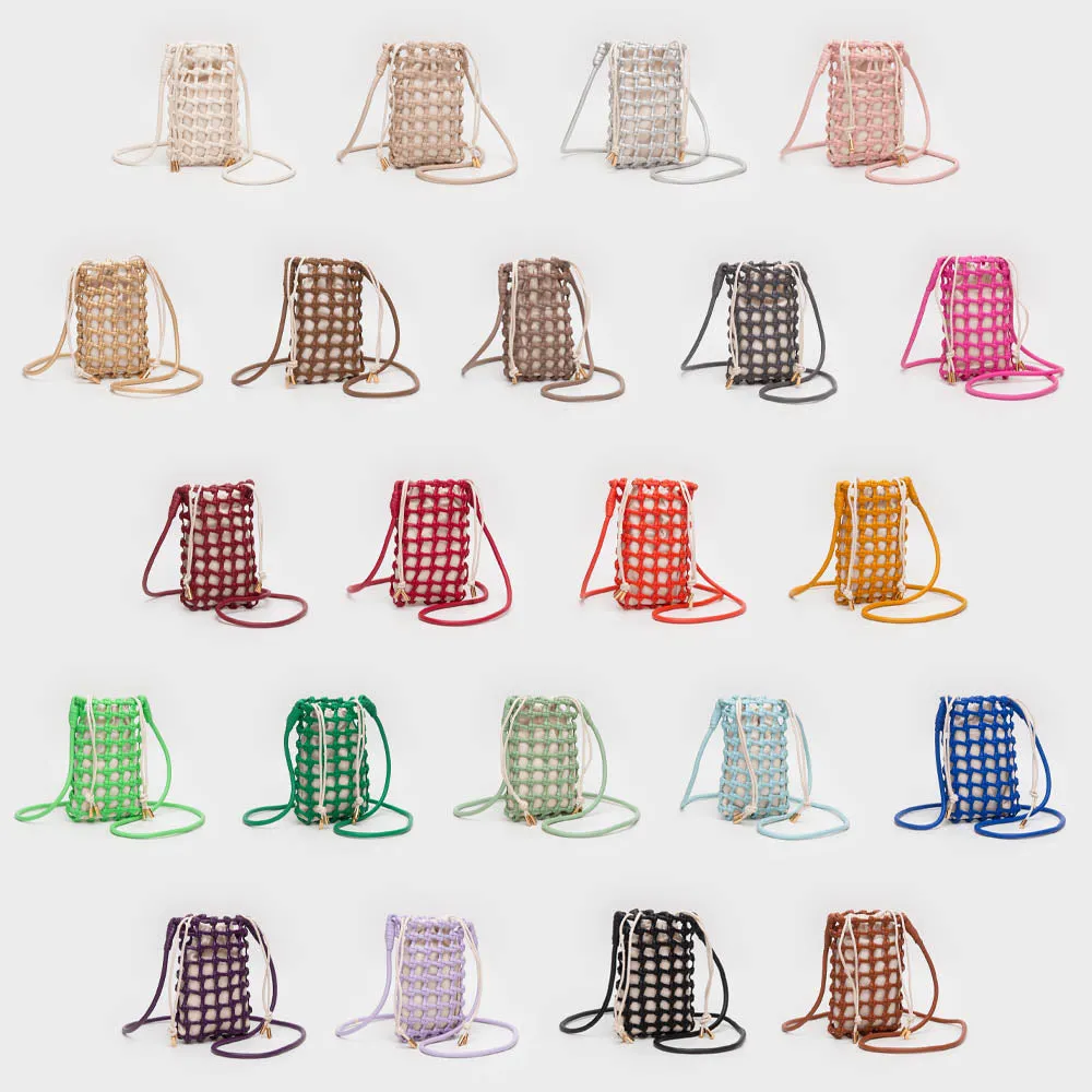 iLLASPARKZ Faux Leather Mini Woven Crossbody Bag