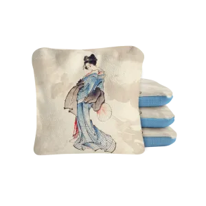 Japanese Woman by Katsushika Hokusai Synergy Pro Cornhole Bags