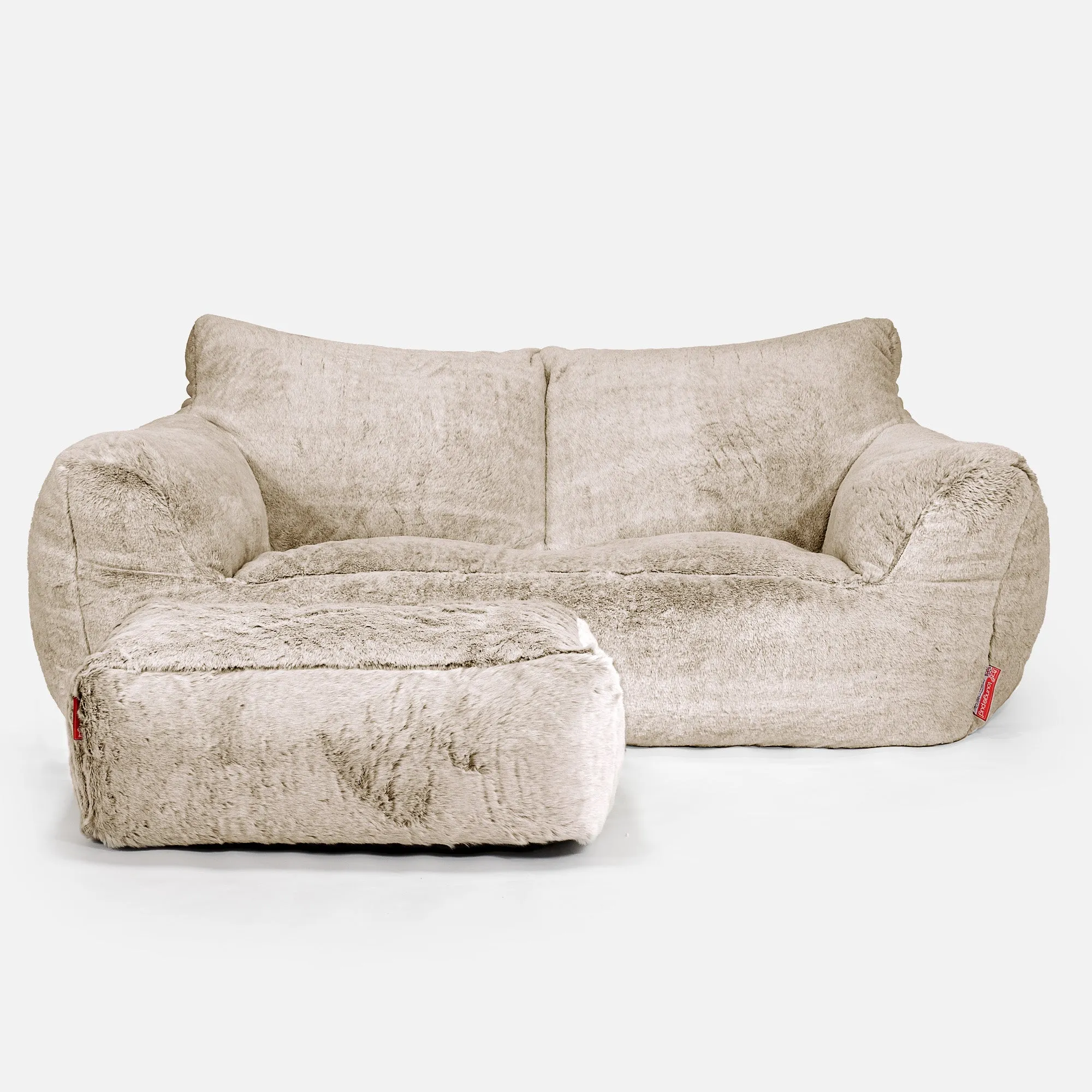 Josephine Sofa Bean Bag - Fluffy Faux Fur Rabbit Golden Brown