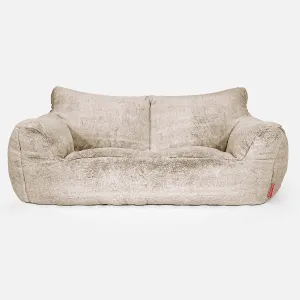 Josephine Sofa Bean Bag - Fluffy Faux Fur Rabbit Golden Brown