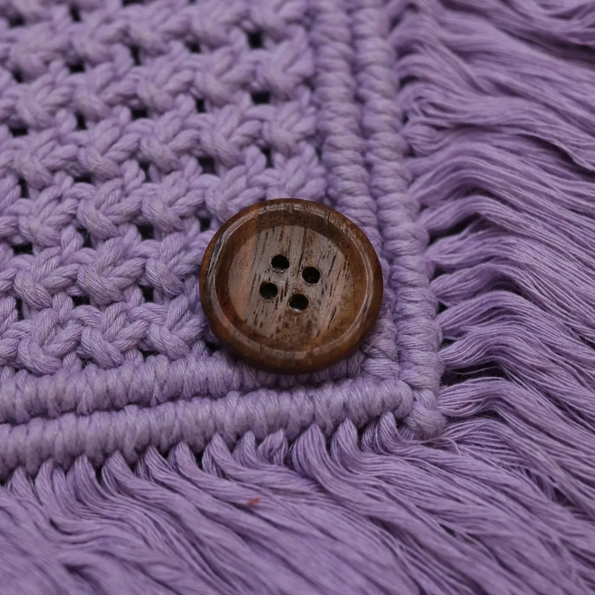 Lavender Macrame Mobile Sling Bag