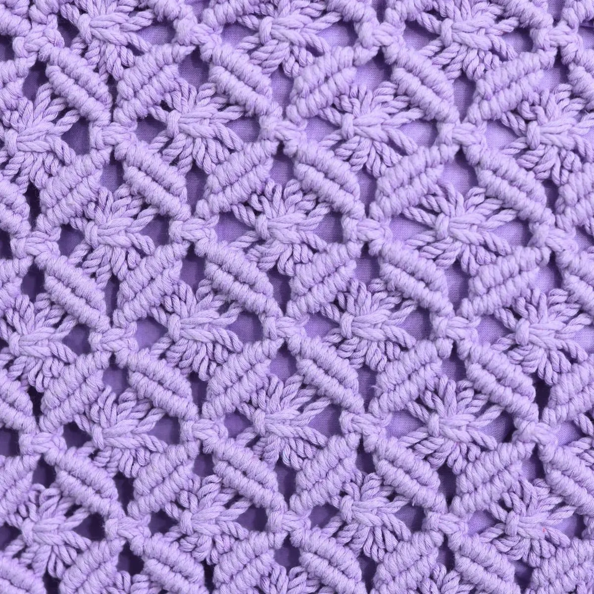 Lavender Macrame Tote Bag