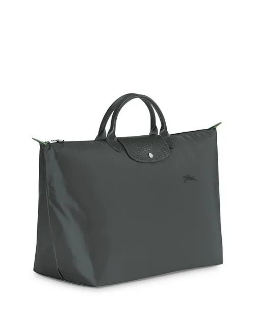 Le Pliage Large Green Travel Bag Made from Longchamp Recycled Nylon, Gray