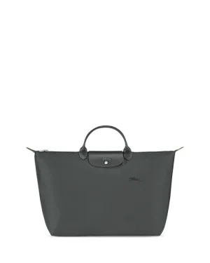 Le Pliage Large Green Travel Bag Made from Longchamp Recycled Nylon, Gray
