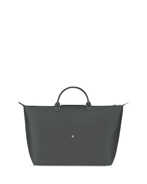 Le Pliage Large Green Travel Bag Made from Longchamp Recycled Nylon, Gray