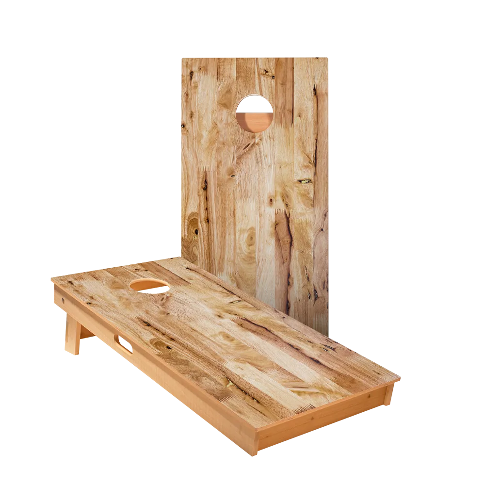 Light Wood Panels Star Cornhole Boards