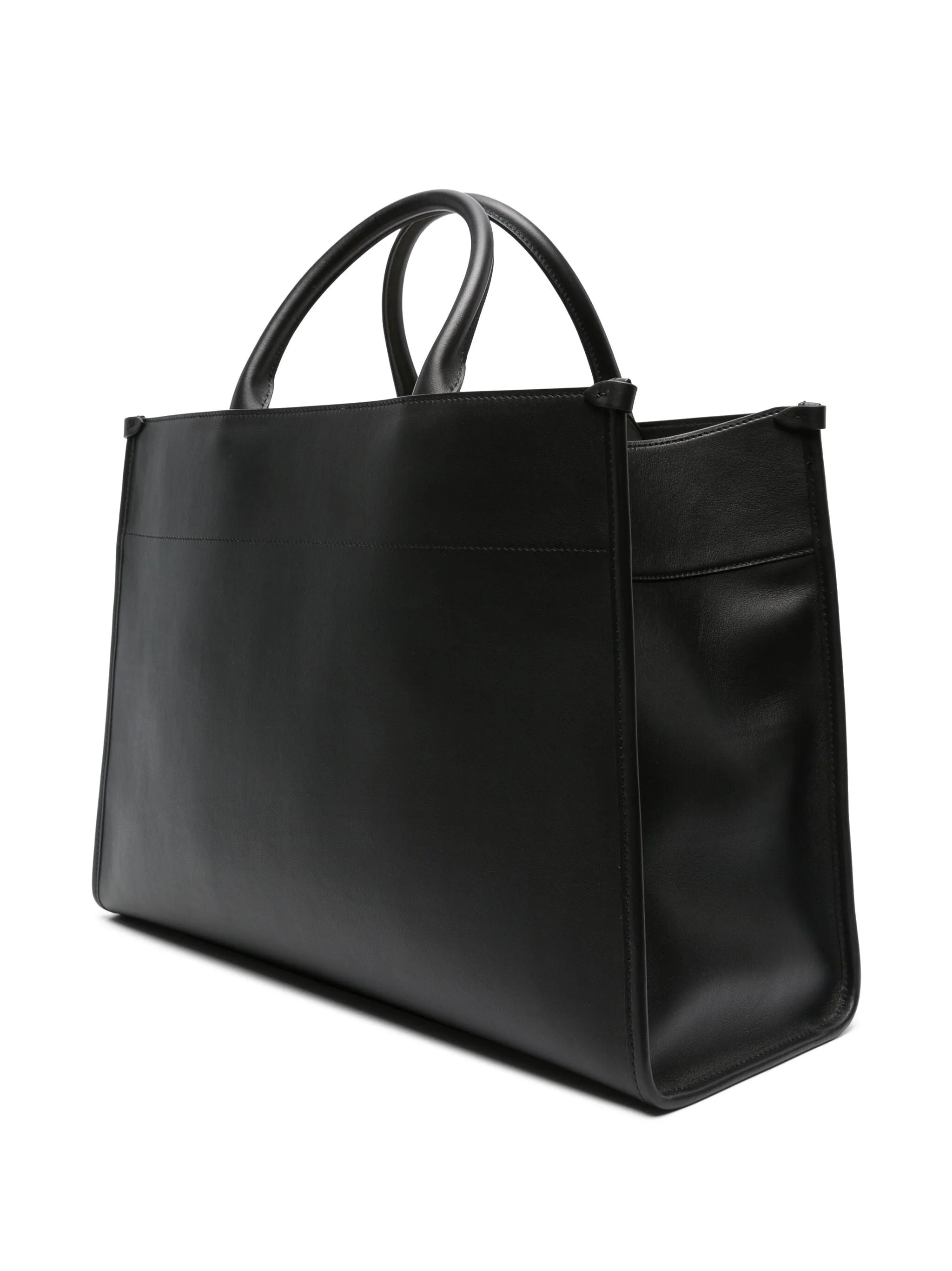 Logo-Embossed Leather Tote Bag