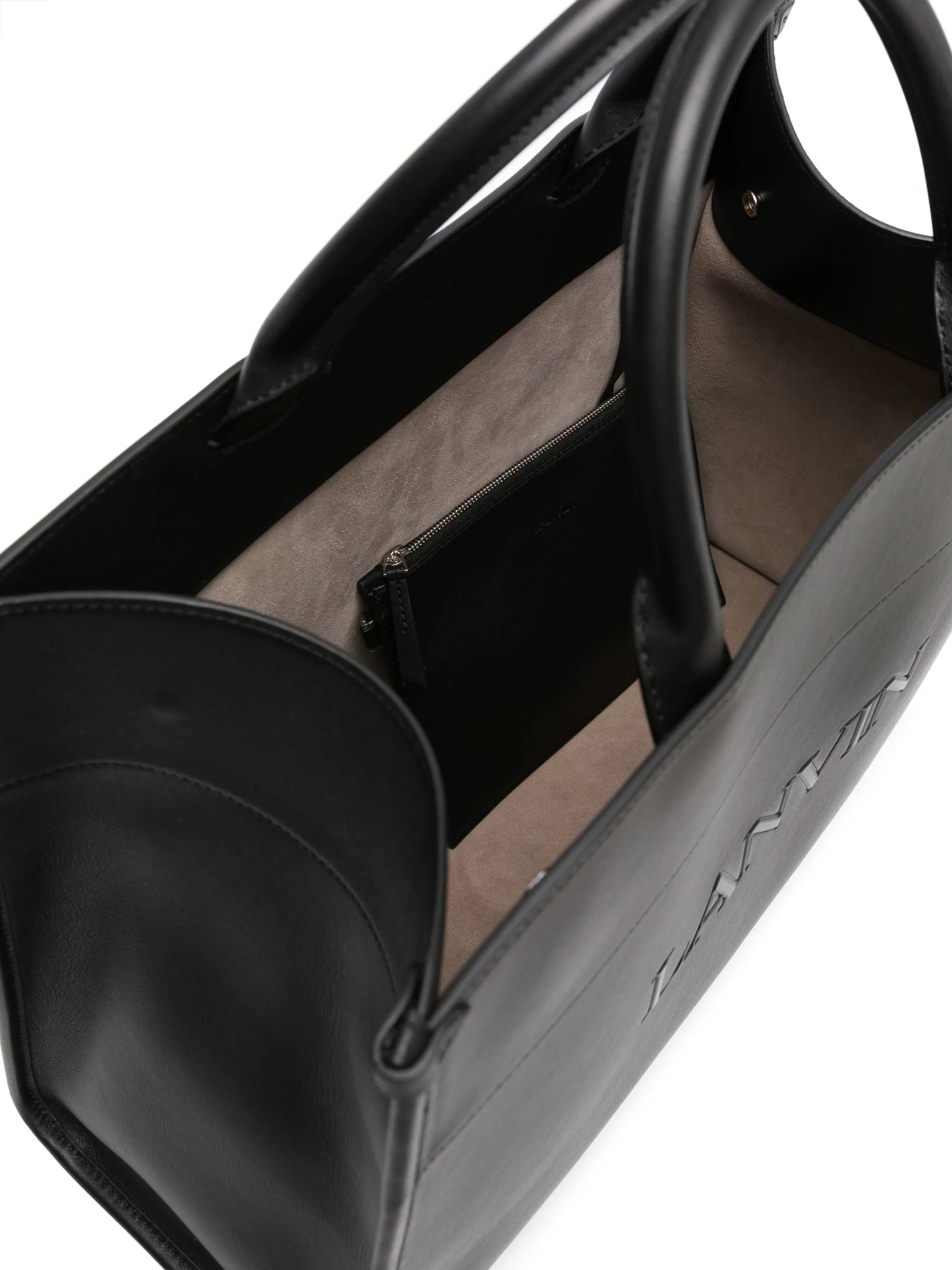 Logo-Embossed Leather Tote Bag