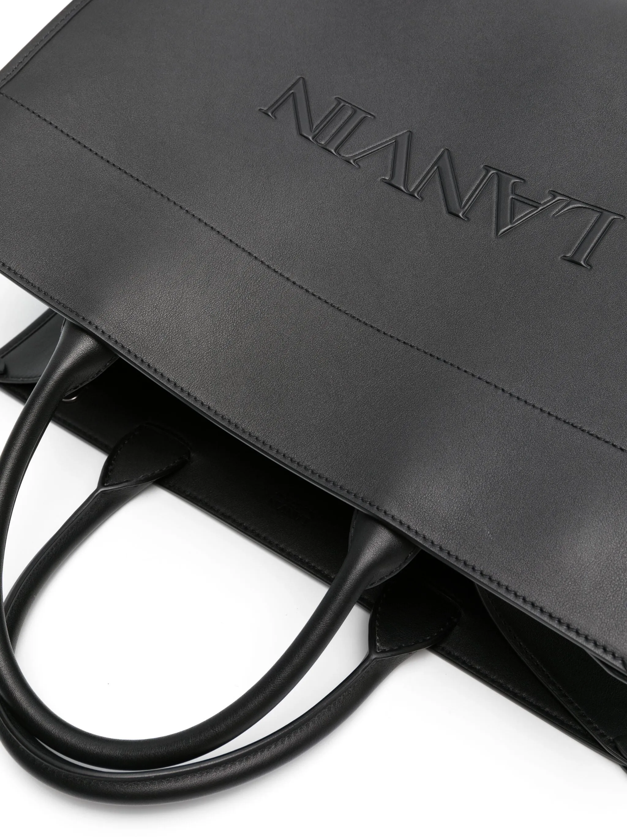 Logo-Embossed Leather Tote Bag