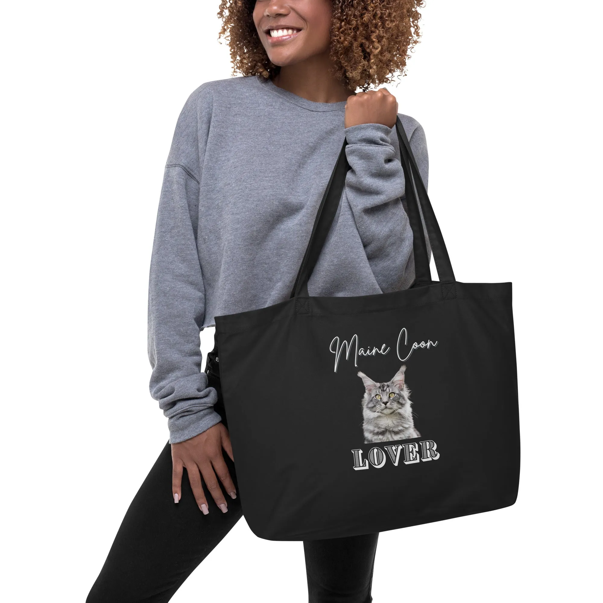 Maine Coons, Large sustainable tote bag