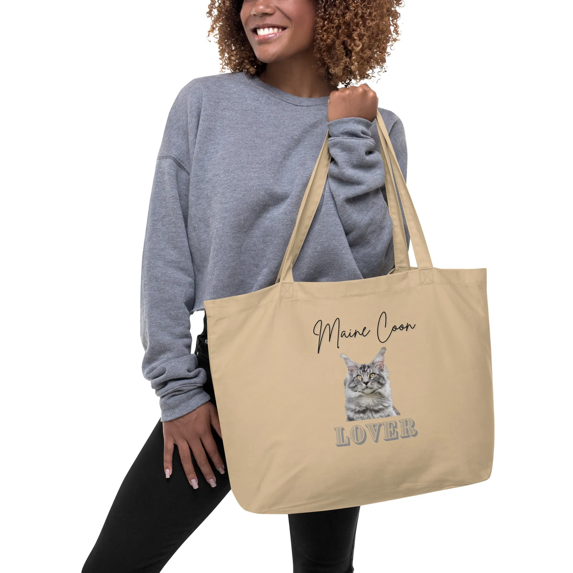 Maine Coons, Large sustainable tote bag